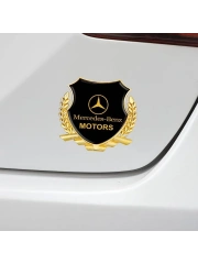 Металлическая эмблема на автомобиль "Mercedes-Benz" самоклеящаяся
